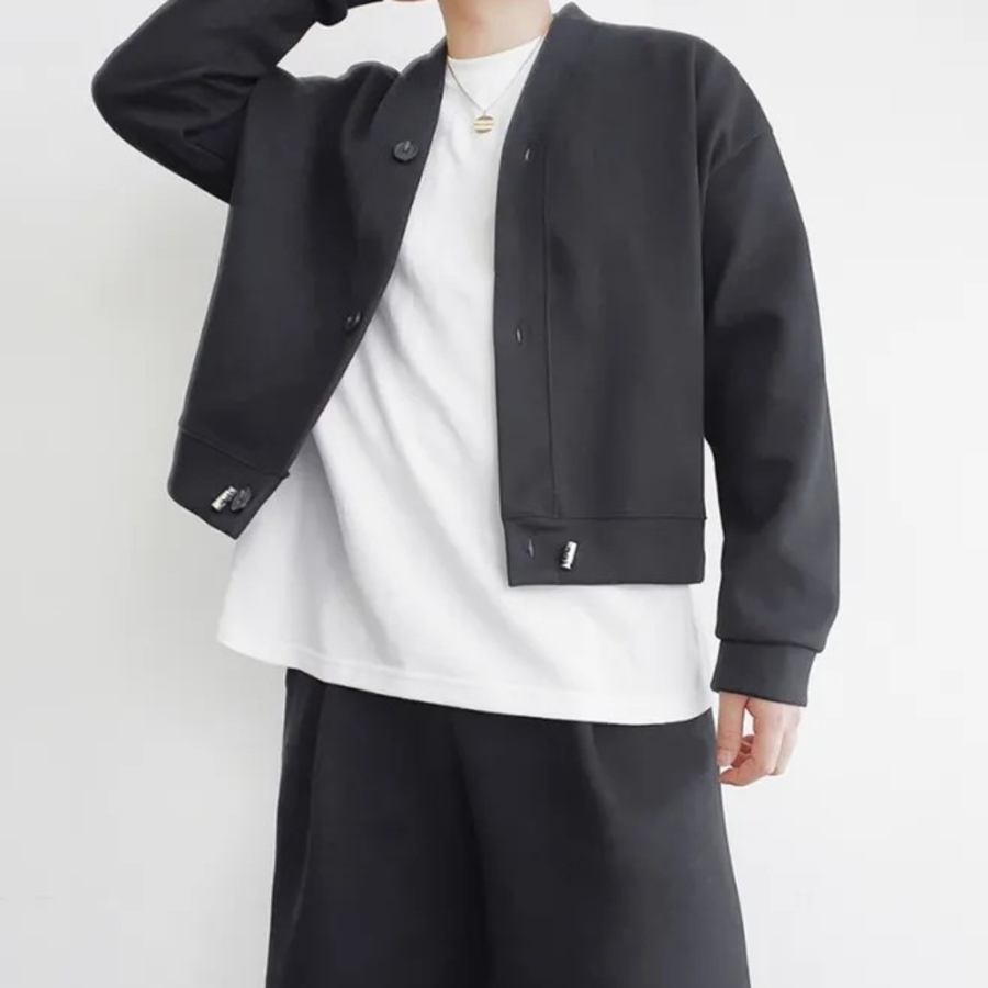 Formal Crop Short Cardigan with String