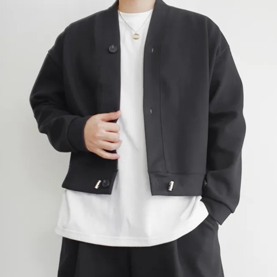 Formal Crop Short Cardigan with String