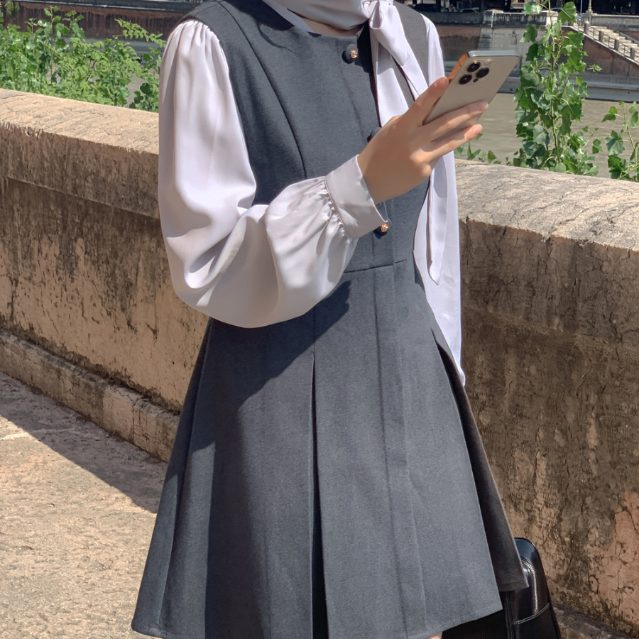 Платье с плиссировкой и линией принцессы в стиле “вишнёвого цветения”