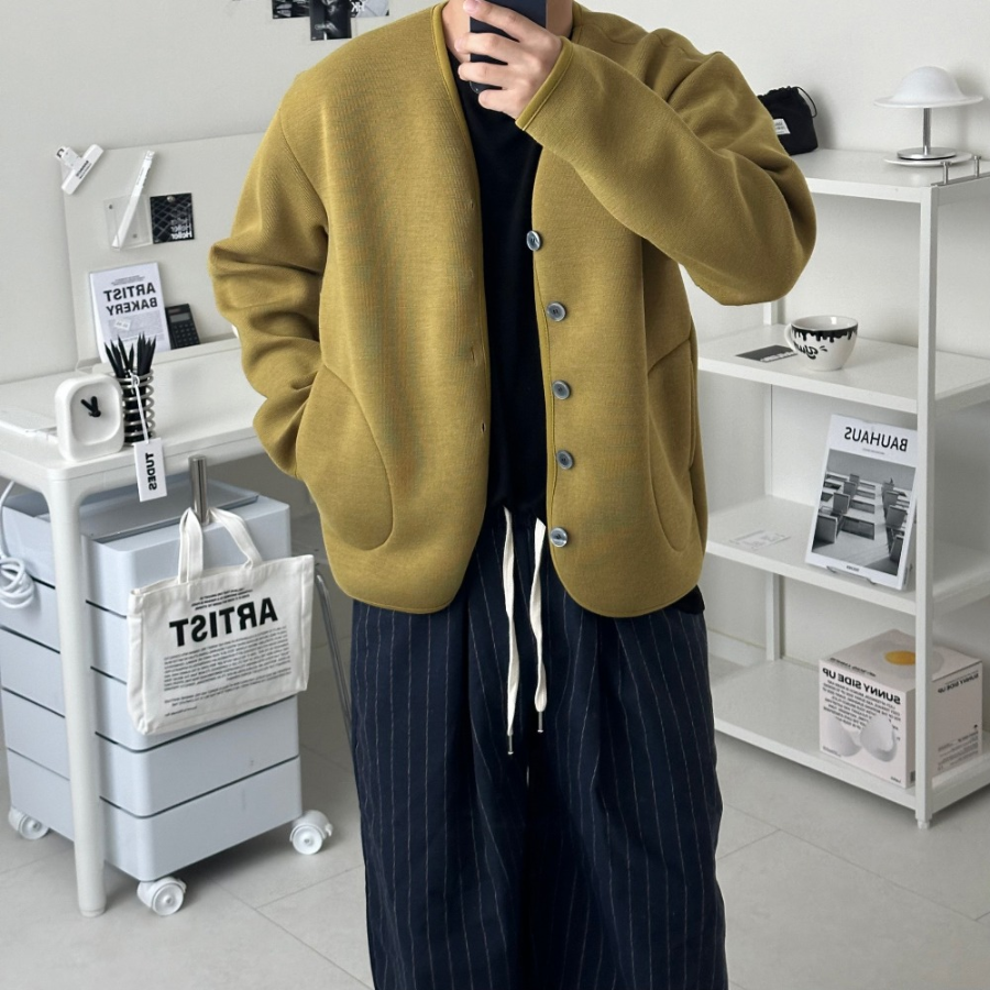 Double-Layer Knit Cardigan