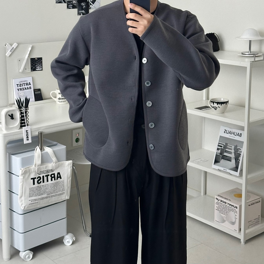 Double-Layer Knit Cardigan