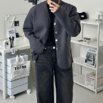 Double-Layer Knit Cardigan