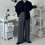 Double-Layer Knit Cardigan