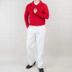 Men's Cable Knit Collar Cardigan
