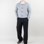 Men's Cable Knit Collar Cardigan