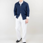 Men's Cable Knit Collar Cardigan