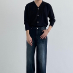 Ribbed V-Neck Cardigan