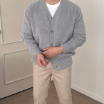 Свободный размер-Серый-Кардиганы
