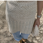 Ажурное вязаное платье-бюстье в стиле “взбитых сливок”