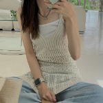 Ажурное вязаное платье-бюстье в стиле “взбитых сливок”