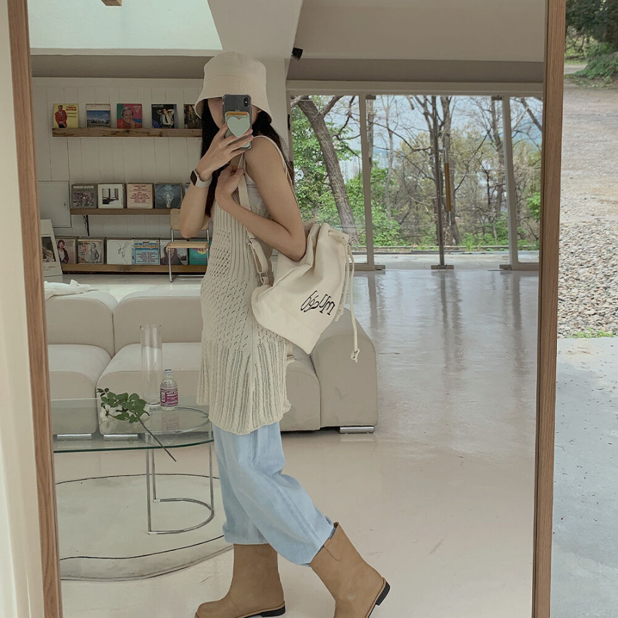 Ажурное вязаное платье-бюстье в стиле “взбитых сливок”