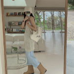 Ажурное вязаное платье-бюстье в стиле “взбитых сливок”