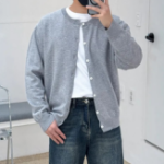 Washable Round Neck Cardigan