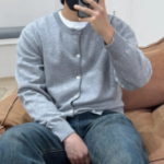 Washable Round Neck Cardigan