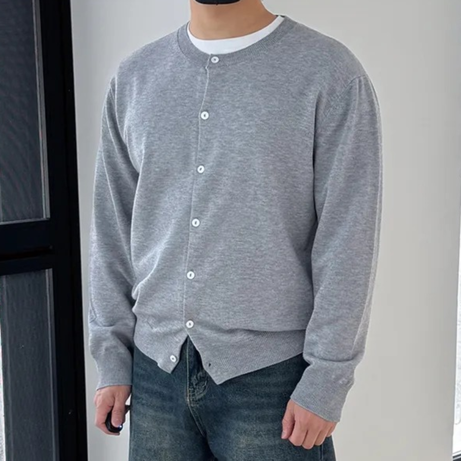 Washable Round Neck Cardigan