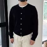 Washable Round Neck Cardigan