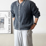 Cashmere Collar Oversized Cardigan