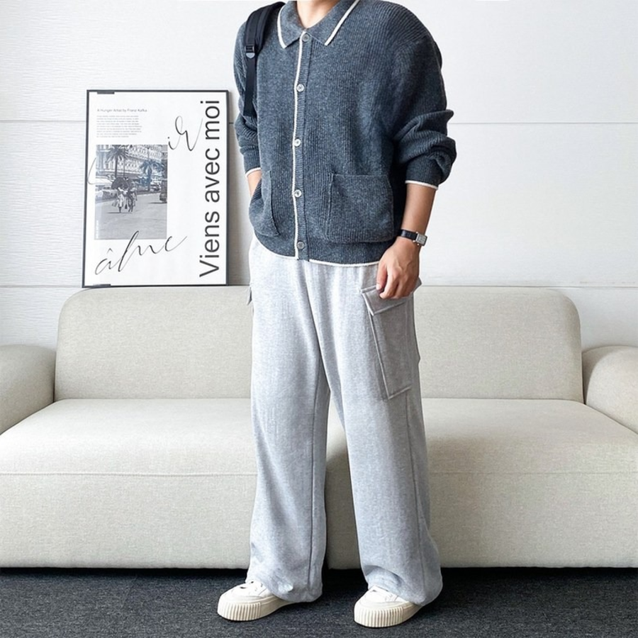 Cashmere Collar Oversized Cardigan