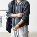 Cashmere Collar Oversized Cardigan