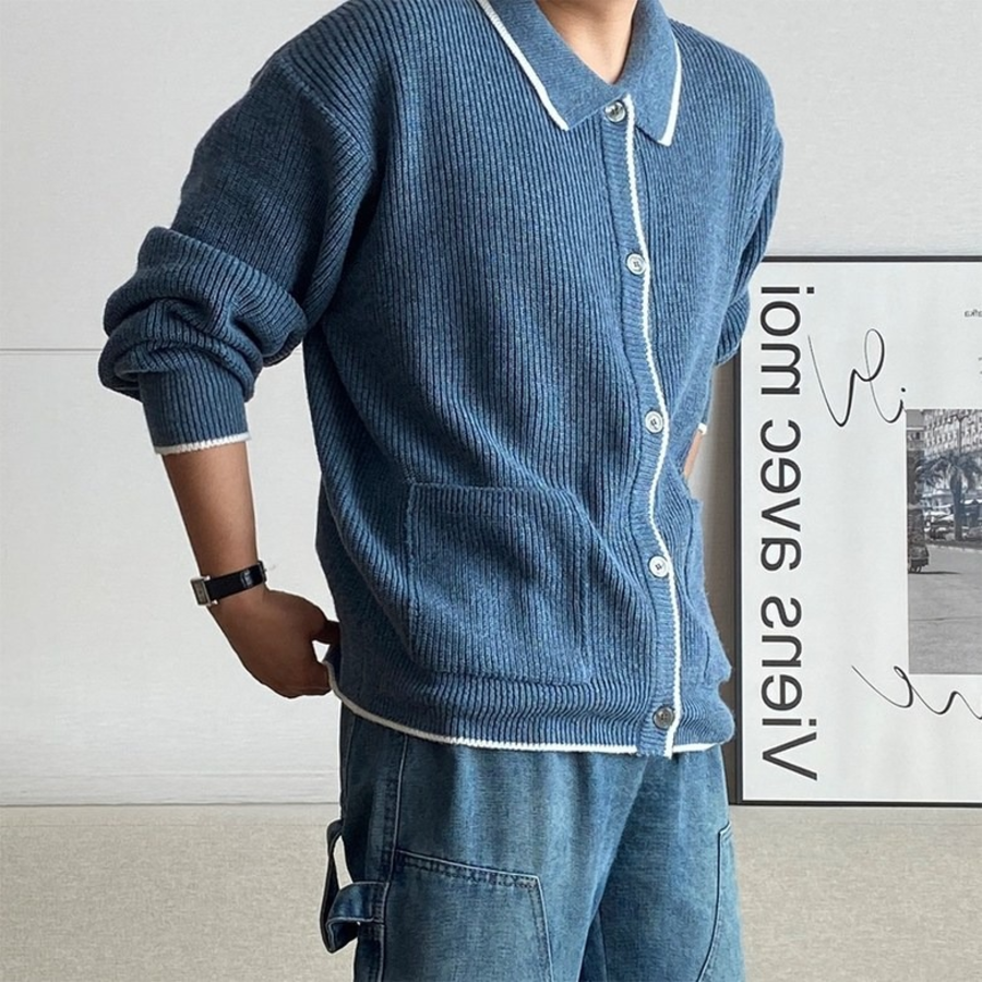 Cashmere Collar Oversized Cardigan