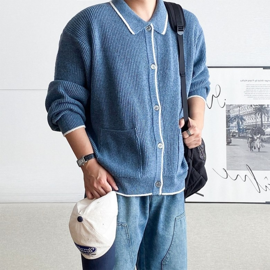 Cashmere Collar Oversized Cardigan