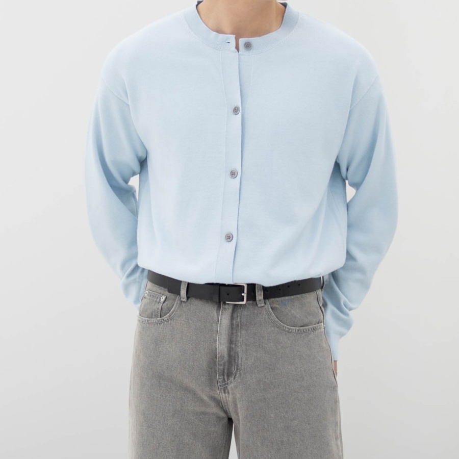 Washable Oversized Round Cardigan