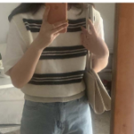 Summer Stripe Knit Vest