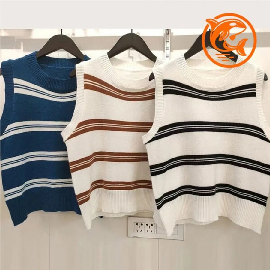 Summer Stripe Knit Vest