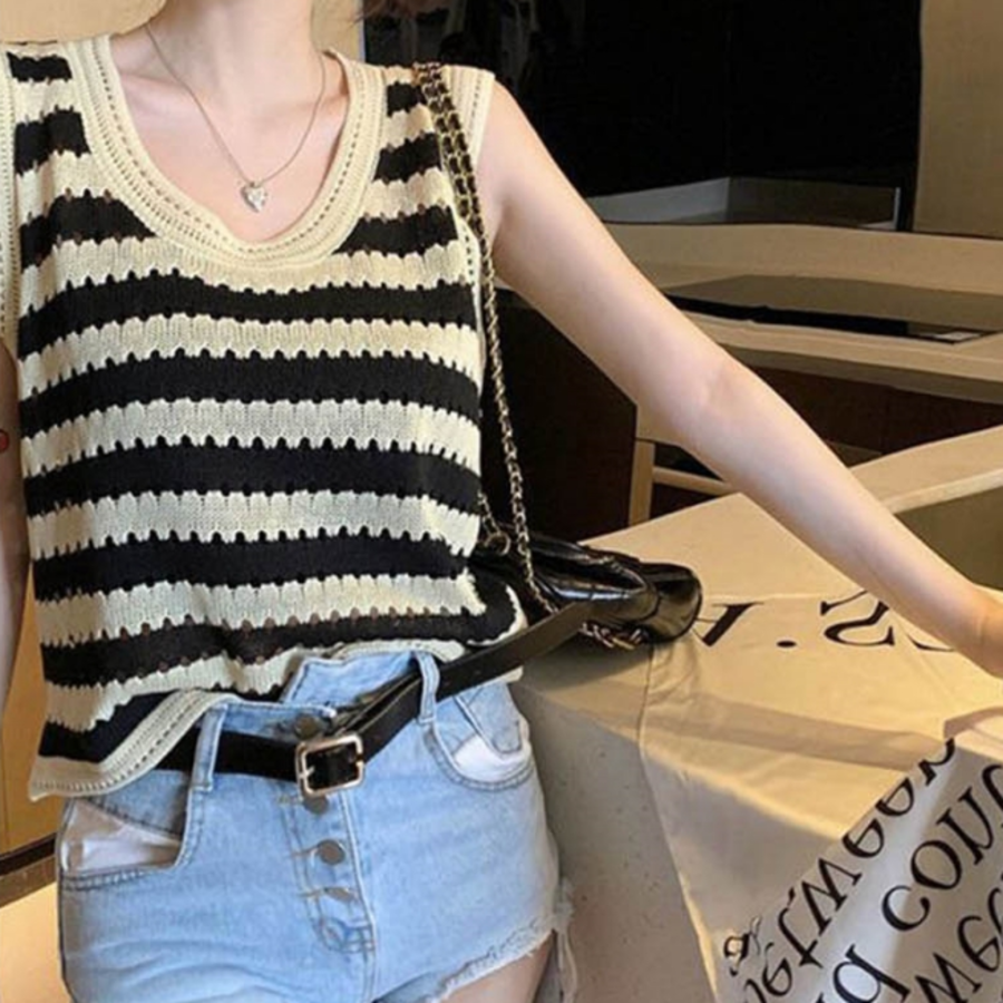 Summer Stripe Knit Camisole
