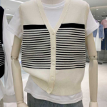 Summer V-Neck Stripe Vest