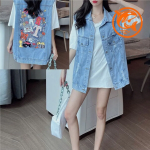 Loose-Fit Casual Denim Vest