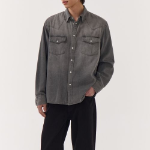 Denim Western Shirt [Gray]