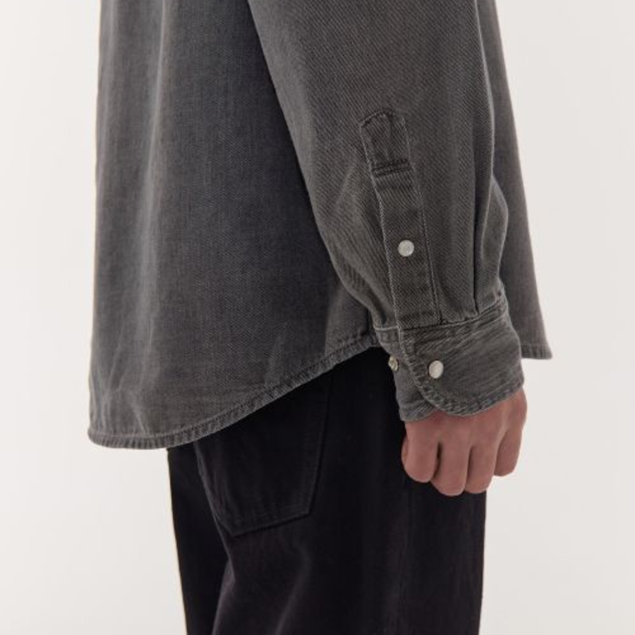 Denim Western Shirt [Gray]