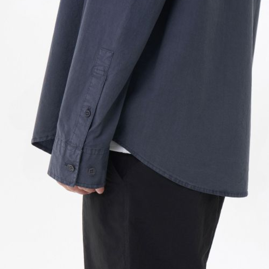 Relaxed Cotton Tencel Pigment Shirt [Navy]
