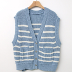 Spring Casual Colorblock Stripe Knit Vest