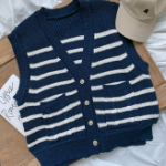 Spring Casual Colorblock Stripe Knit Vest