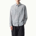 City Leisure Lightweight Nylon Oversized Shirt [Cloudy Blue]