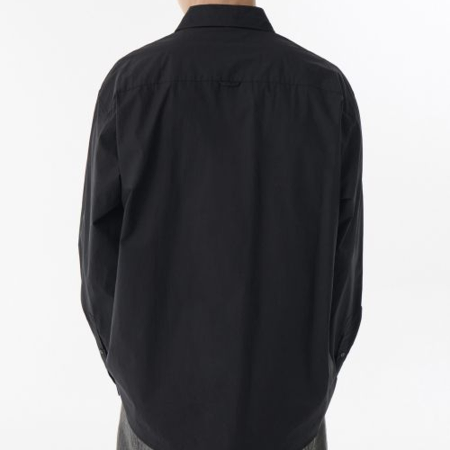 Relaxed Soft Poplin Shirt [Black]