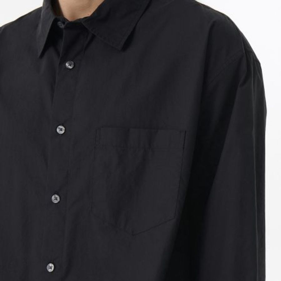 Relaxed Soft Poplin Shirt [Black]