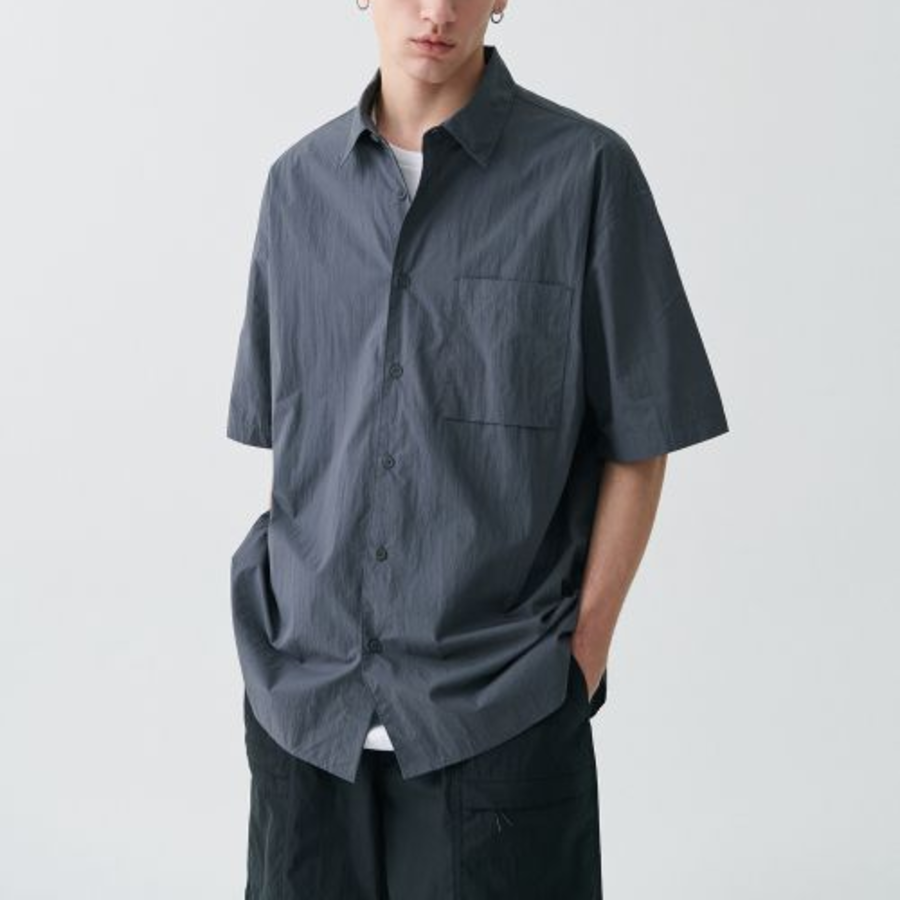City Leisure CN Oversized Short Sleeve Shirt [Gray]