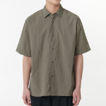 Relaxed Nylon Crease Short Sleeve Shirt [Khaki]
