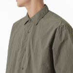 Relaxed Nylon Crease Short Sleeve Shirt [Khaki]