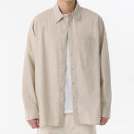 Relaxed Soft Poplin Shirt [Light Beige]