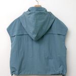 Nylon Summer Zip-Up Crop Vest