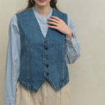 Afimo V-Neck Denim Vest