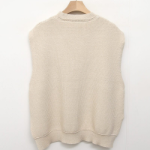 Spring Round-Neck Loose-Fit Knit Vest