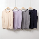 Hooded V-Neck Casual Layered Knit Vest