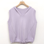 Hooded V-Neck Casual Layered Knit Vest