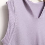 Hooded V-Neck Casual Layered Knit Vest