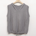 Hooded V-Neck Casual Layered Knit Vest